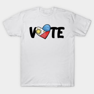 Filipino Flag Heart Voter T-Shirt